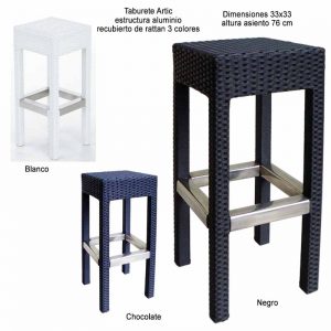 TABURETE ZURICH RATTAN · Mobiliario Hostelería - Muebles Herta